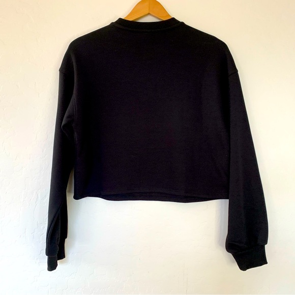 NWT H&M Black Studded Fringe Sweatshirt. Size: XS. Excellent condition - Picture 7 of 8